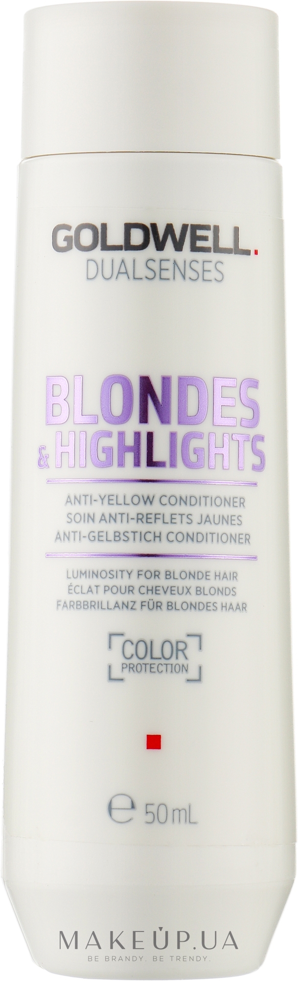 Кондиционер против желтизны для осветленных волос - Goldwell Dualsenses Blondes&Highlights Anti-Yellow Conditioner — фото 50ml