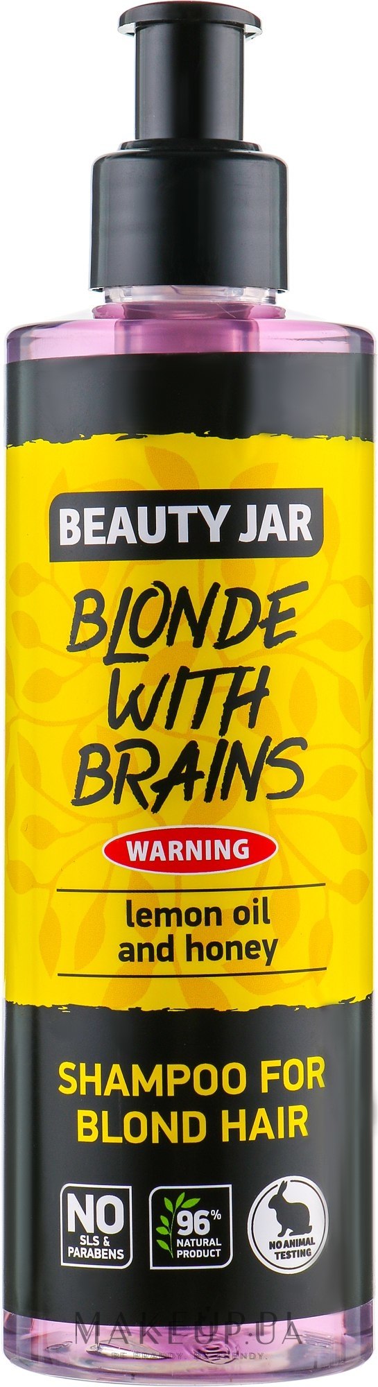 Шампунь для волос оттенка блонд "Blonde With Brains" - Beauty Jar Shampoo For Blond Hair — фото 250ml