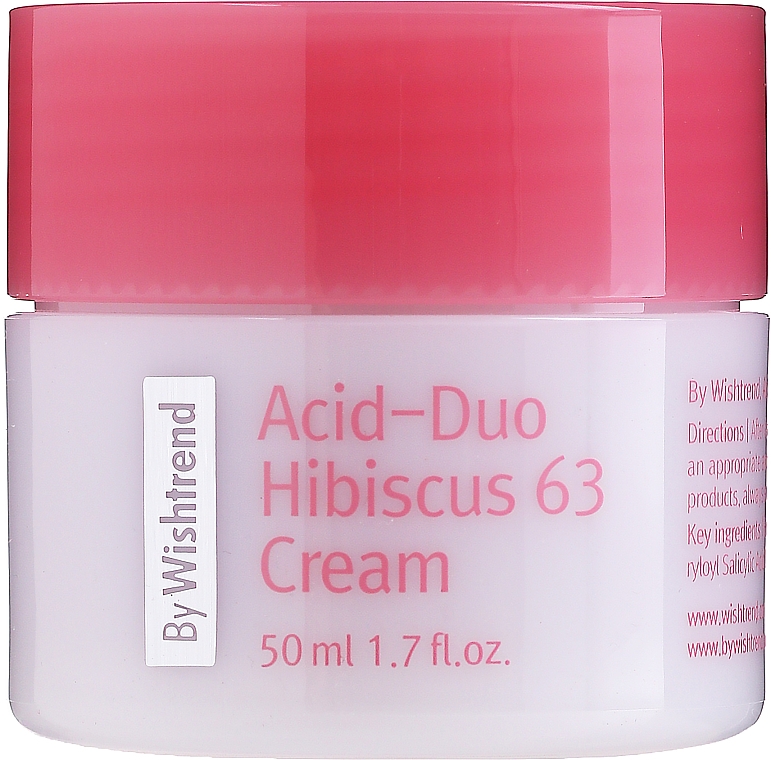Крем для лица с кислотами и гибискусом - By Wishtrend Acid-Duo Hibiscus 63 Cream — фото N3