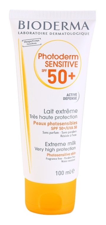 Солнцезащитное молочко - Bioderma Photoderm Sensitive SPF50+ Lait Extreme — фото N2