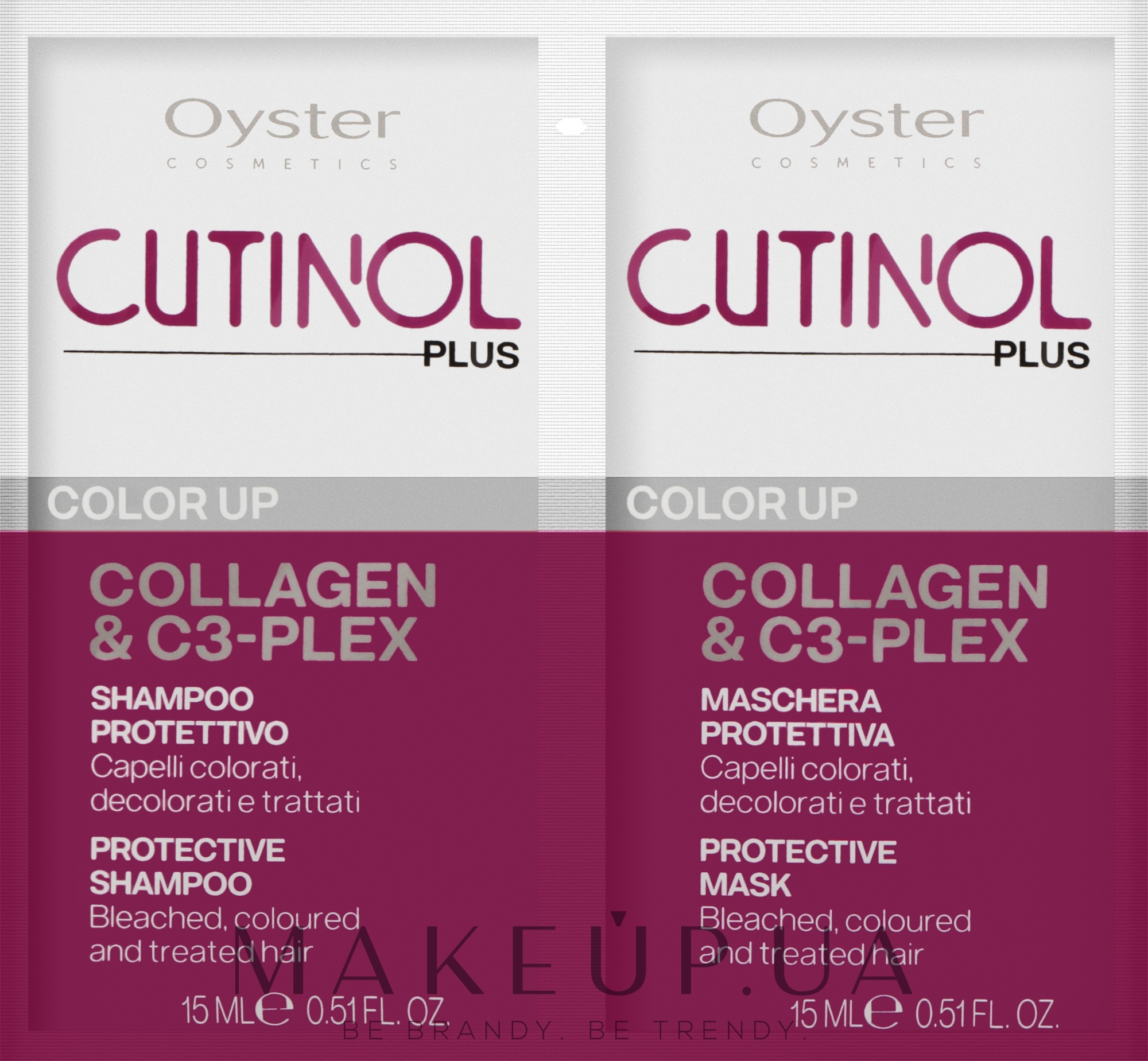 Набір пробників для волосся - Oyster Cosmetics Cutinol Plus Color Up (mask/15ml + sh/15ml) — фото 2x15ml