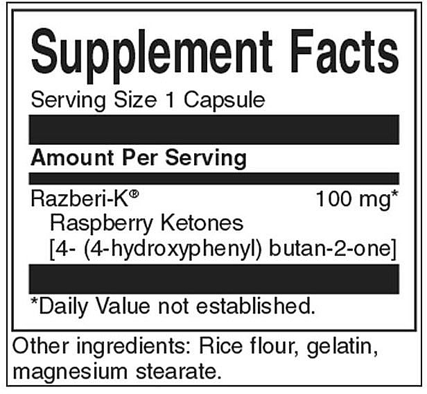 Диетическая добавка "Кетоны малины", 100 мг - Swanson Razberi-K — фото N2