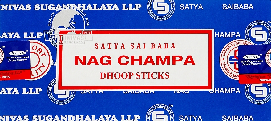 Пахощі палички "Наг Чампа" - Satya Nag Champa Dhoop Sticks Premium — фото N1