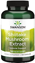 Харчова добавка "Екстракт грибів шиїтаке", 500 мг, 120 капсул - Swanson Shiitake Mushroom Extract — фото N1