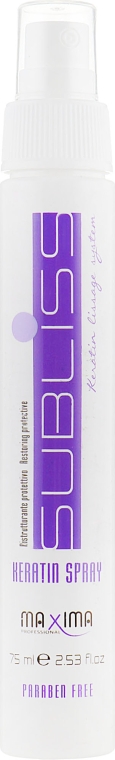 Реконструювальний флюїд-спрей із кератином - Maxima Subliss Keratin Hair Spray — фото N1