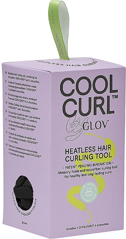 Бигуди для холодной завивки волос, в коробке, черный - Glov Cool Curl Box Black — фото N2