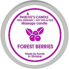 Парфумерія, косметика Масажна свічка "Лісові ягоди" - Pauline's Candle Forest Berries Manicure & Massage Candle