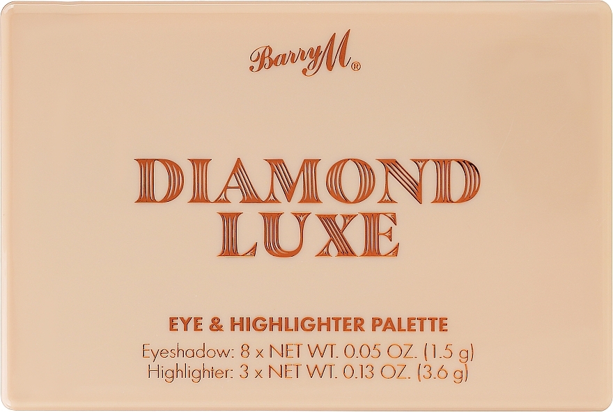 Палетка тіней і хайлайтерів - Barry M Diamond Luxe Eye & Highlighter Palette — фото N2