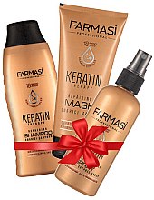 Духи, Парфюмерия, косметика Набор - Farmasi Keratin Therapy (shm/400ml + mask/200ml+spray/115ml)