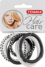 Парфумерія, косметика Еластичний затискач для волосся, 6 шт, різнокольорові - Titania Hair Care