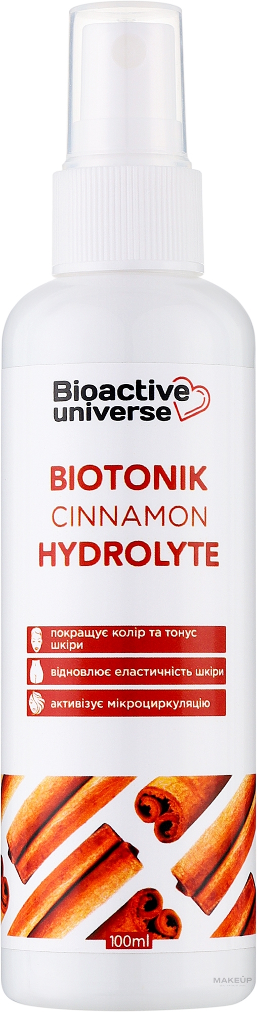 Тоник-гидролат "Кориця" - Bioactive Universe Biotonik Hydrolyte — фото 100ml