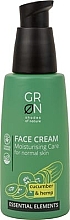 Духи, Парфюмерия, косметика Крем для лица - GRN Essential Elements Cucumber & Hemp Face Cream