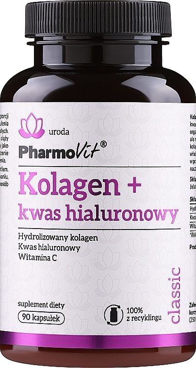 Дієтична добавка «Колаген + гіалуронова кислота» - PharmoVit Classic Collagen + Hyaluronic Acid — фото N1