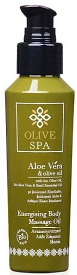 Тонізувальна олія для масажу тіла - Olive Spa Aloe Vera Energizing Body Massage Oil — фото N1