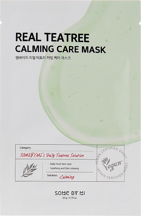 Тканинна маска з чайним деревом - Some By Mi Real Tea Tree Calming Care Mask