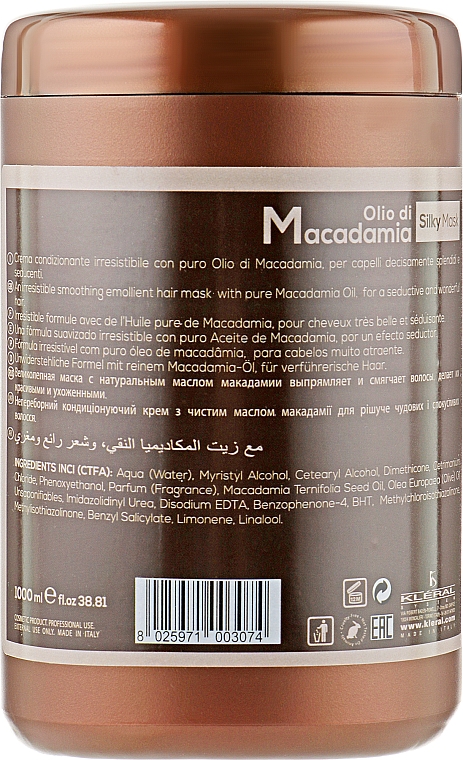 Маска-шовк з маслом макадамії - Kleral System Olio Di Macadamia Silky Mask — фото N6