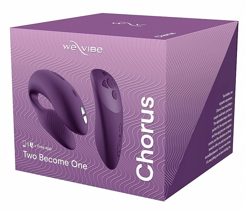 Вібратор для пар з дистанційним керуванням, фіолетовий - We-Vibe Chorus Cosmic Purple — фото N1