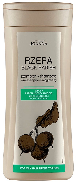 Зміцнювальний шампунь для жирного волосся - Joanna Black Radish Hair Shampoo — фото N7