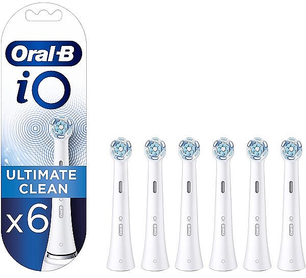 Насадки для электрической зубной щетки, белые, 6 шт. - Oral-B iO Ultimate Clean — фото N1