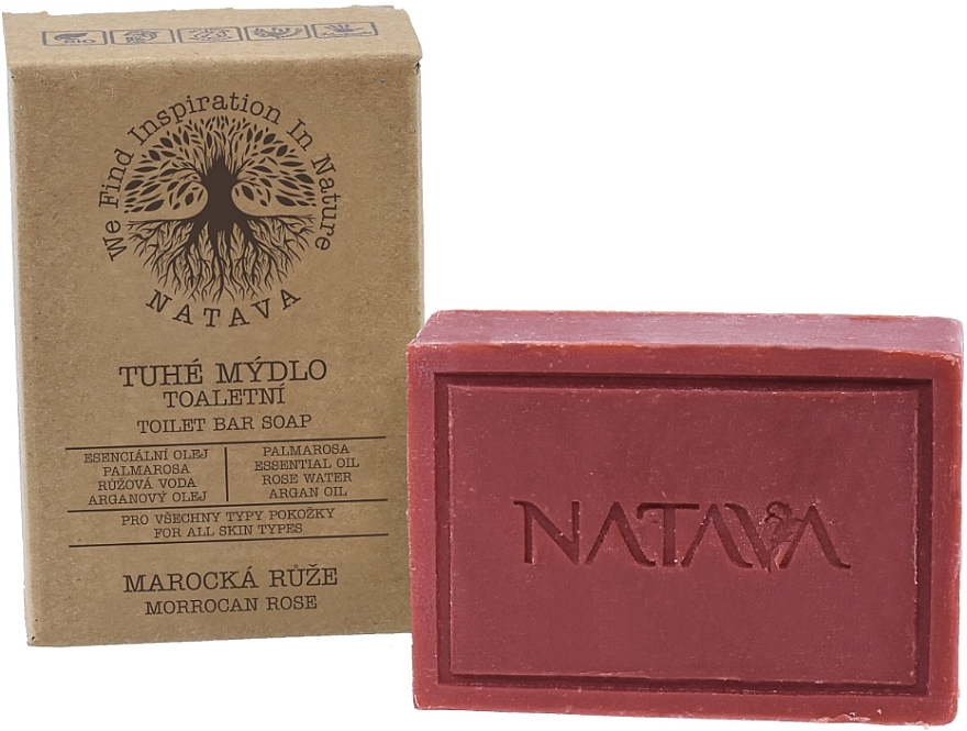 Твердое туалетное мыло "Марокканская роза" - Natava Toilet Bar Soap — фото N1