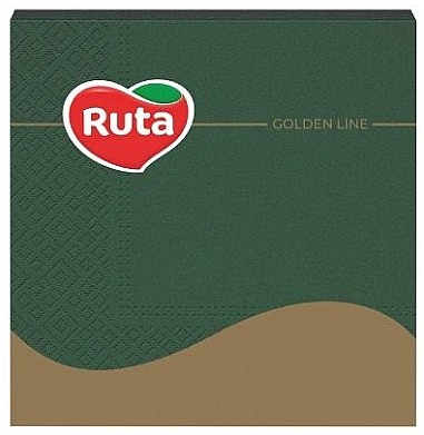 Салфетки сервировочные, 3 слоя, 33x33 см, темно-зеленые, 20 шт. - Ruta — фото N1