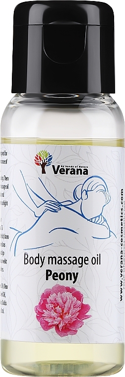 Массажное масло для тела "Peony" - Verana Body Massage Oil — фото N1