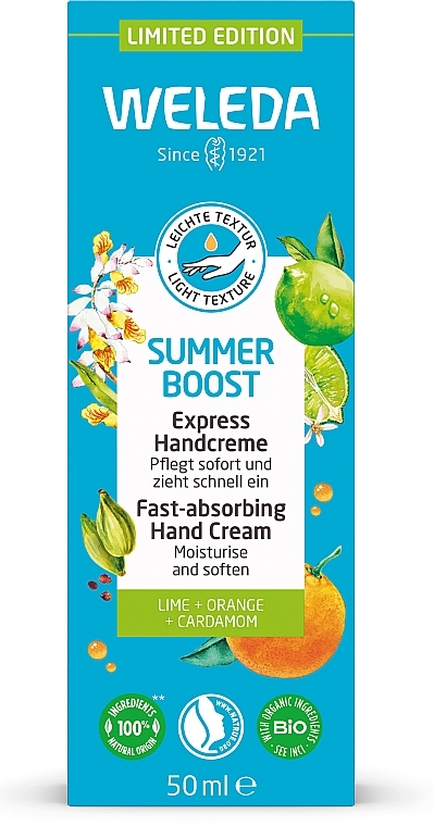 Крем для рук - Weleda Summer Boost Express Hand Cream Limited Edition — фото N3
