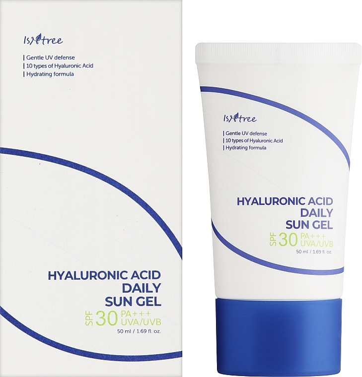 Солнцезащитный гель для лица - IsNtree Hyaluronic Acid Daily Sun Gel SPF 30 PA+++ UVA/UVB — фото N2