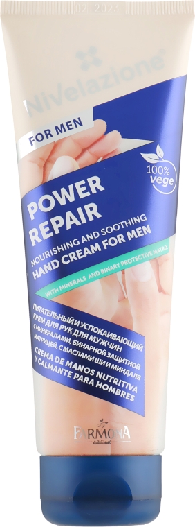 Крем для рук - Farmona Nivelazione Power Repair Nourishing And Soothing Hand Cream For Men — фото N1