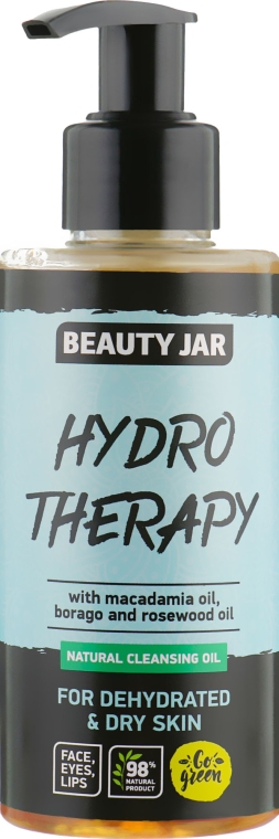 Очищающее масло для обезвоженной кожи лица "Hydro Therapy" - Beauty Jar Natural Cleansing Oil