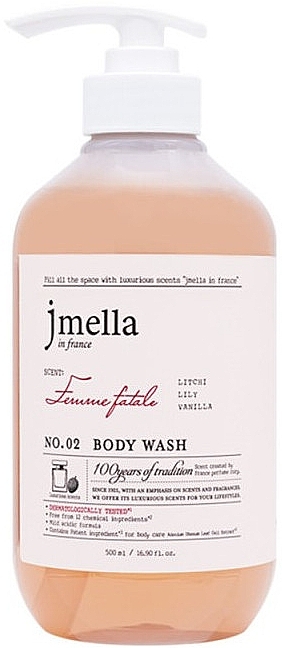 Парфюмированный гель для душа - Jmella In France Femme Fatale Body Wash — фото N1