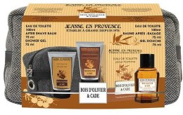 Духи, Парфюмерия, косметика Jeanne en Provence Bois d'Olive & Cade - Набор (edt/100ml + ash/balm/75ml + sh/gel/50ml)