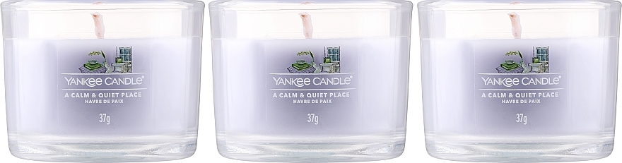 Набор ароматических свечей "Спокойное и тихое место" - Yankee Candle A Calm & Quiet Place (candle/3x37g) — фото N2