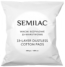 Безворсовые салфетки, 13 слоев - Semilac 13-Layer Dustless Cotton Pads — фото N1