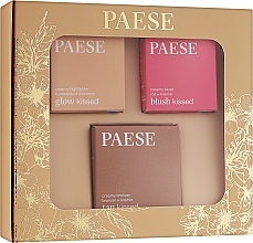 Духи, Парфюмерия, косметика Набор - Paese Kiss My Cheeks (Cold) (blush/4g + bronzer/12g + highlighter/4g)