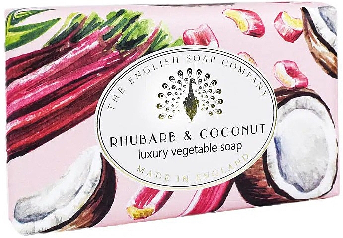 Мыло "Ревень и кокос" - The English Soap Company Vintage Collection Rhubarb & Coconut Soap — фото N1