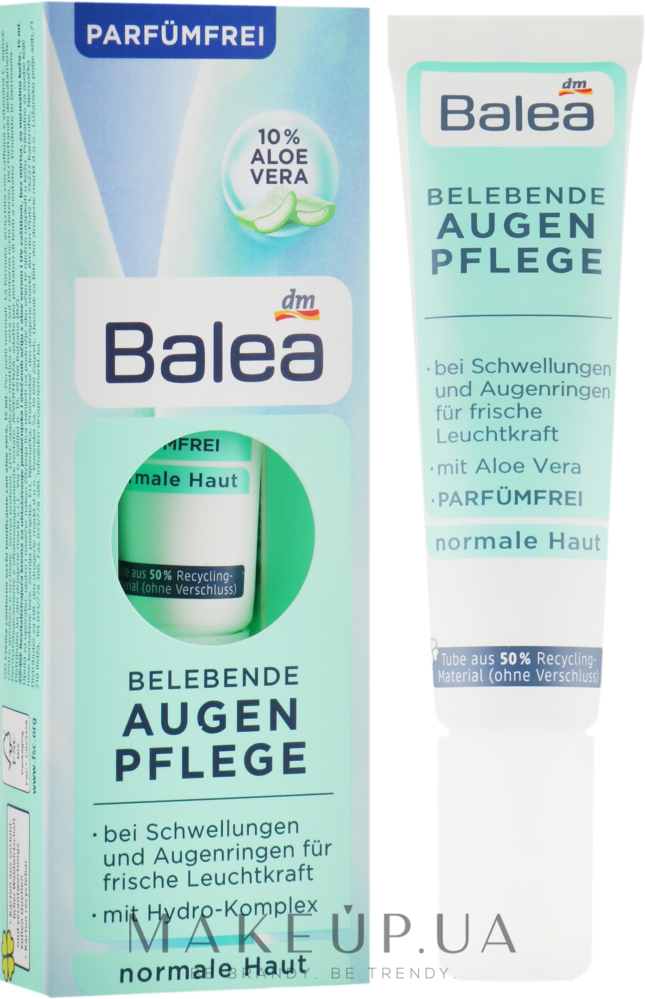 Стимулювальний крем для шкіри навколо очей - Balea Augen Pflege Belebende Cream — фото 15ml