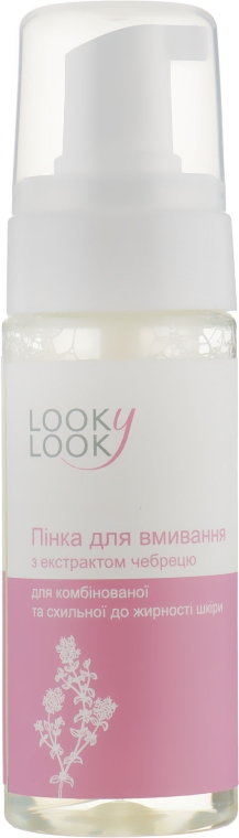 Пінка для вмивання для комбінованої та жирної шкіри з екстрактом чебрецю - Looky Look Facial Wash — фото N2