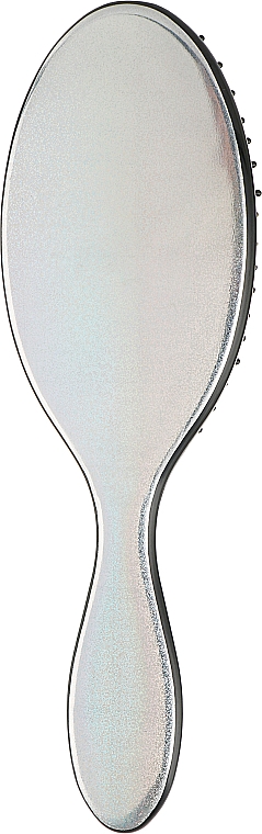 Масажна щітка для волосся голографічна, CR-4285, срібляста - Christian — фото N2