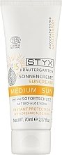Парфумерія, косметика Сонцезахисний крем для обличчя - Styx Naturcosmetic Sun Cream SPF 15