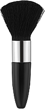 Пензель для макіяжу CS-160, ворс чорний, ручка чорно-срібна, довжина 110 мм - Cosmo Shop — фото N1