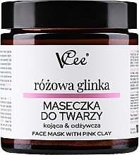 Парфумерія, косметика Маска для обличчя з рожевою глиною - VCee Pink Clay Face Mask Calming&Nourisning
