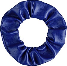 Резинка для волосся, екошкіра, синій електрик, "Faux Leather Classic" - MAKEUP Hair Accessories — фото N2