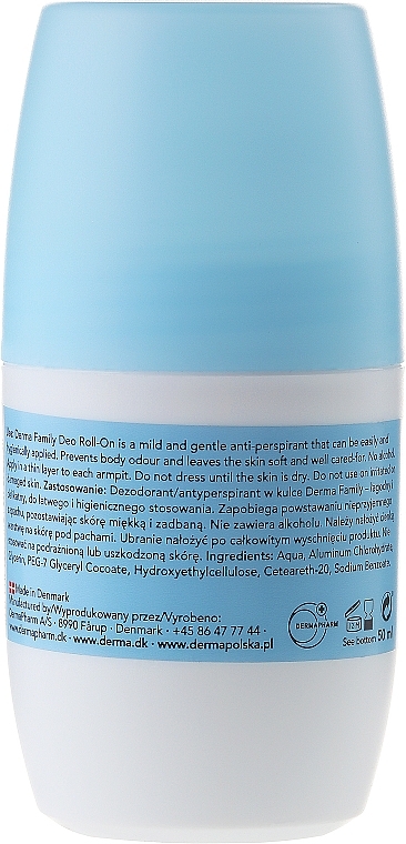 Гипоаллергенный шариковый дезодорант - Derma Family Roll-On Deodorant — фото N3