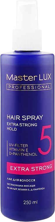 Лак для волосся екстрасильної фіксації - Master LUX Professional Extra Strong Hair Spray — фото N1