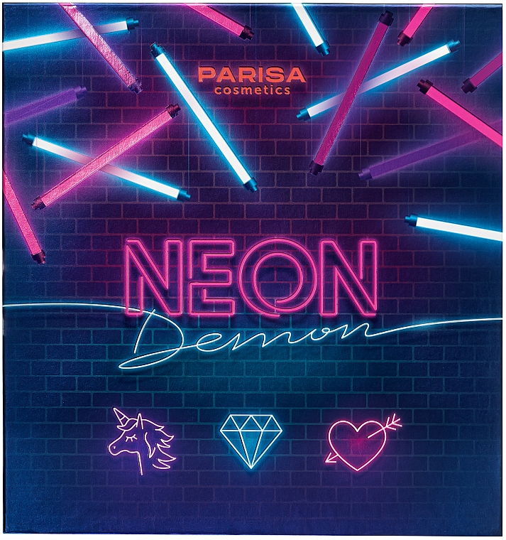 Палетка тіней для повік "Неонова", 16 відтінків - Parisa Cosmetics Neon Demon Eyeshadow Palette — фото N2