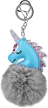 Брелок для ключів "Пухнастий єдиноріг", блакитний 2 - Martinelia Keychain Unicorn Puff — фото N1