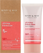 Сонцезахисний крем для обличчя - Mary&May Vegan Primer Glow Sun Cream SPF50+ PA++++ — фото N2