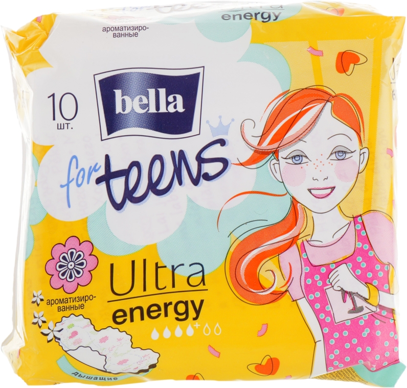 Прокладки For Teens Ultra Energy, 10шт - Bella