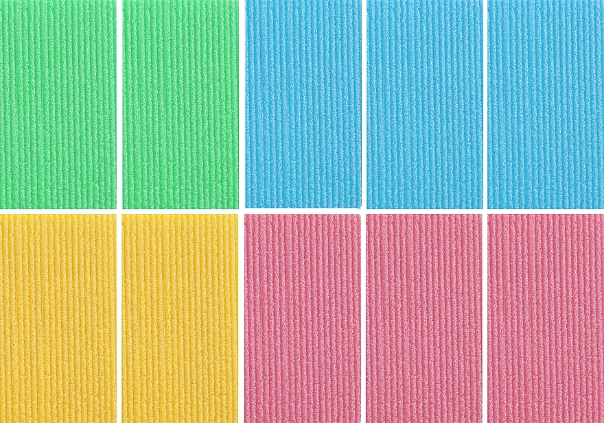 Пемза для ніг 1080-K, блакитна + рожева + жовта + зелена - Deni Carte — фото N1